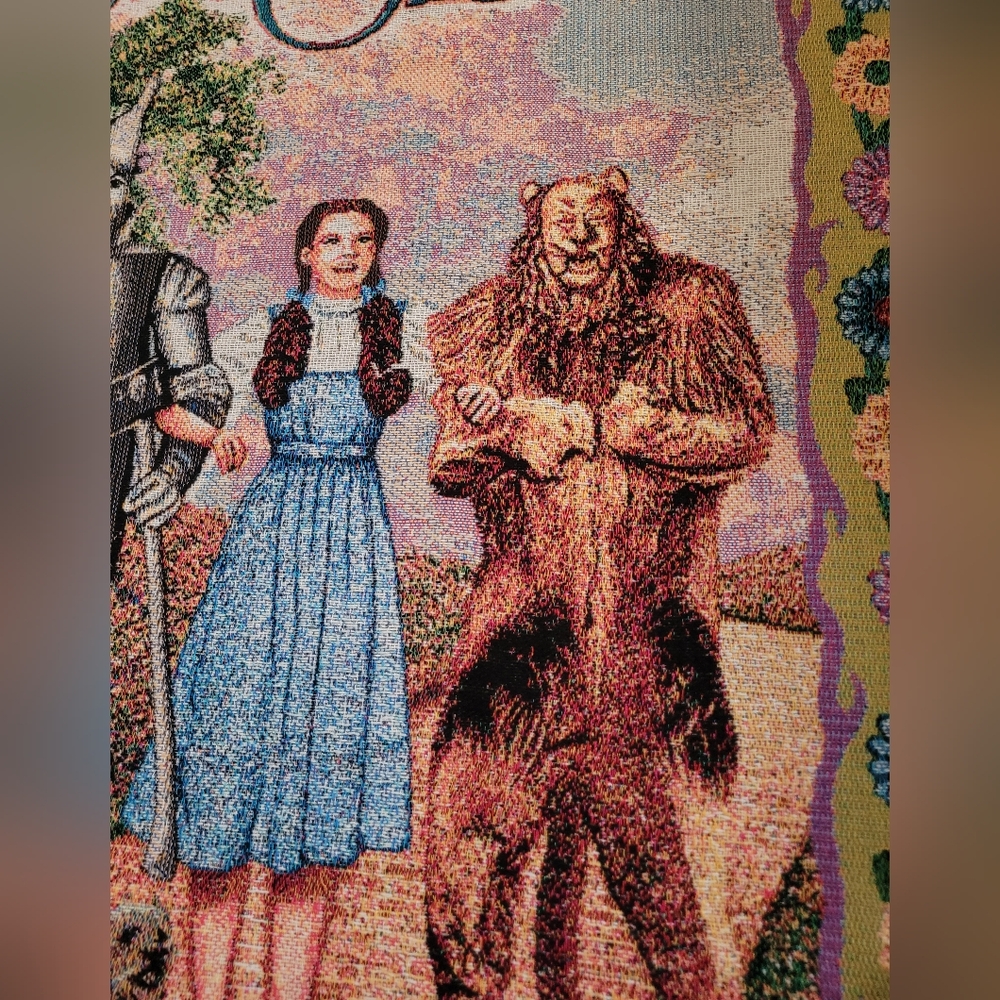 Vintage The Wizard of Oz Tapestry Woven Throw Blanket 2002 Mohawk Home 50"×60" - Picture 3 of 6